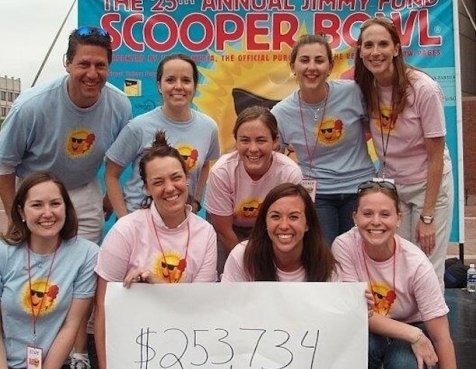 Volunteers at the 25th annual Scooper Bowl