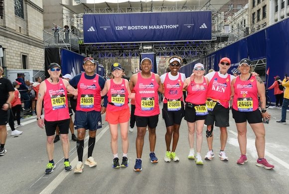 Dana-Farber Marathon runners at a past Boston Marathon