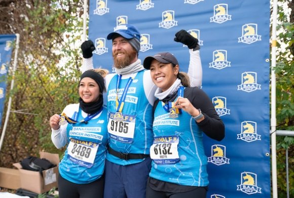 Members of the Dana-Farber Cancer Institute team at the Boston Half