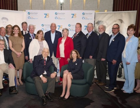 Einar Gustafson’s family at the Jimmy Fund 75th celebration