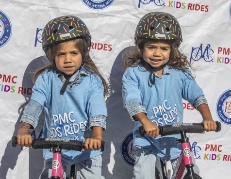 Two PMC Kids Ride bikers in 2024