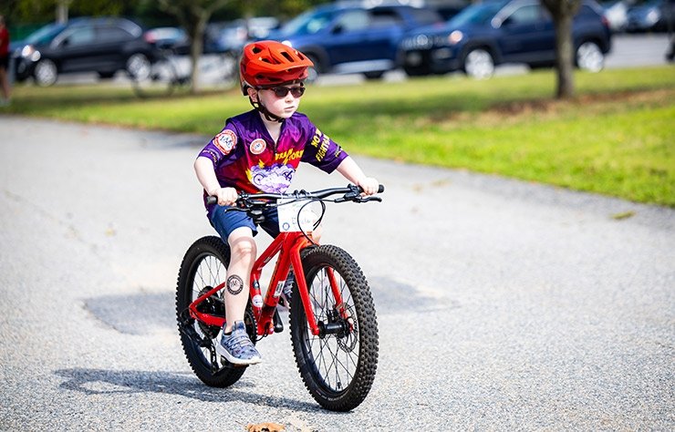 A young PMC rider on the course