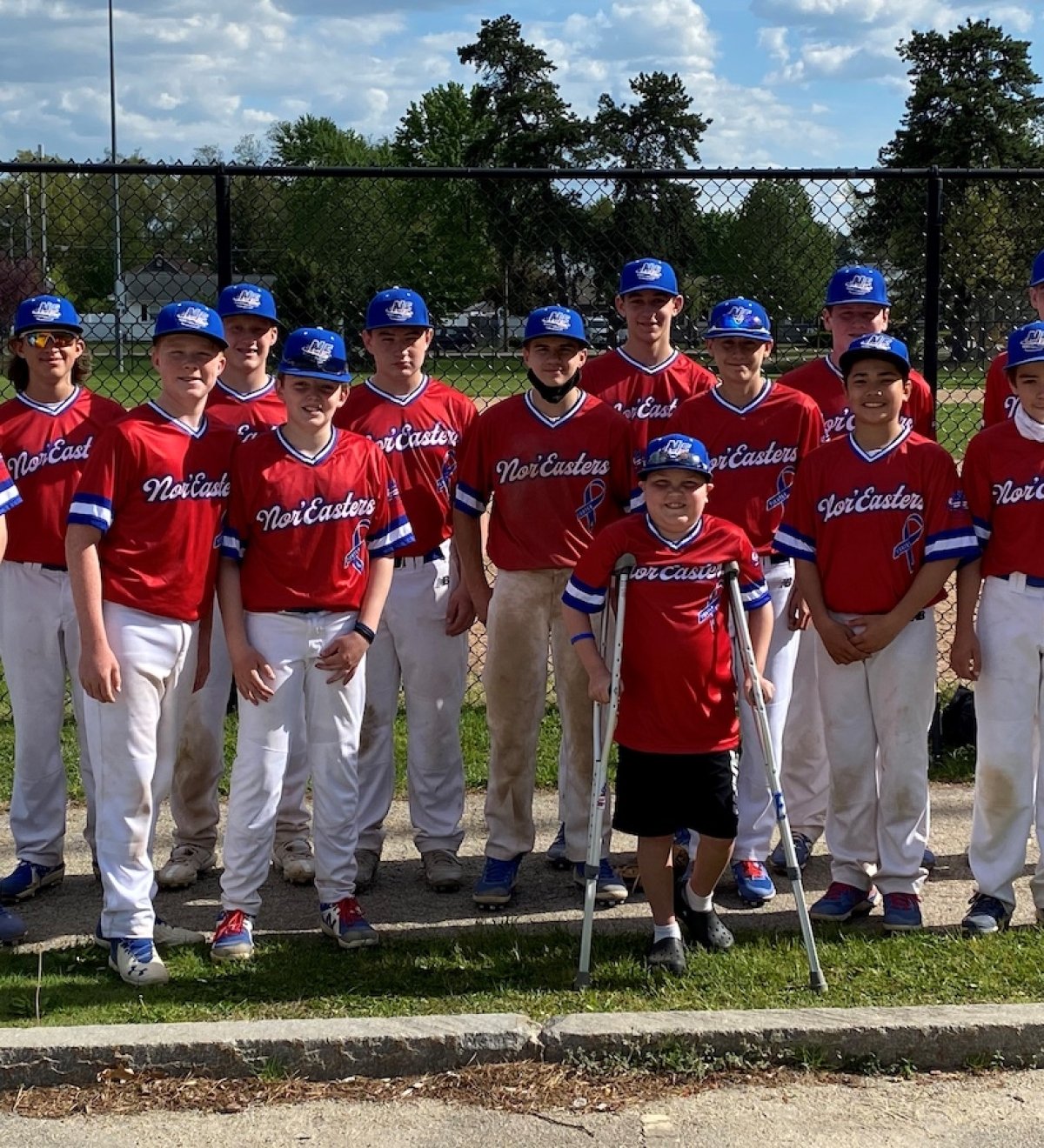 A team of young baseball players
