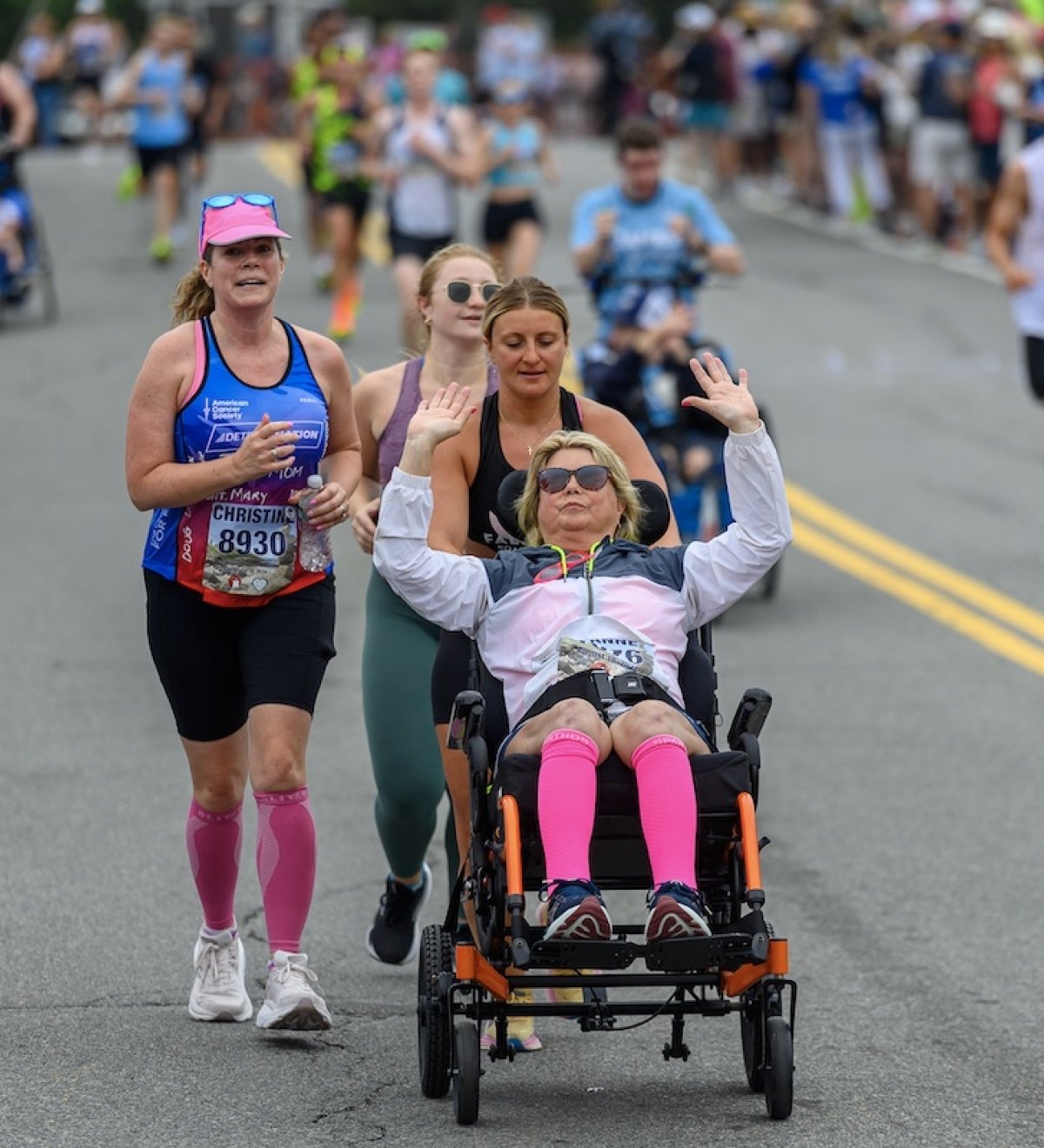 Participants on a race course