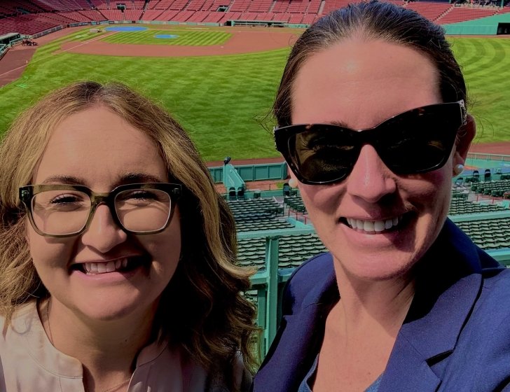 Aimee and Erin at Fenway Park