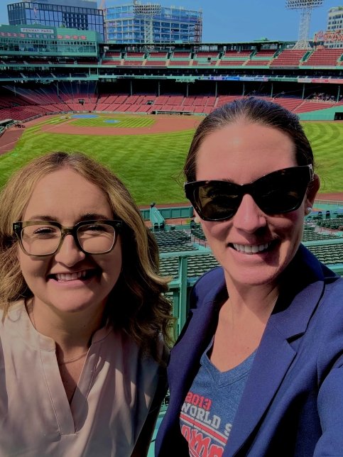 Aimee and Erin at Fenway Park