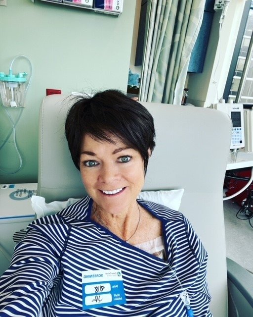 Deb in a treatment chair