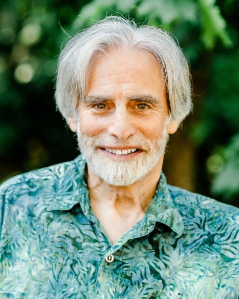 Mike wearing Hawaiian shirt