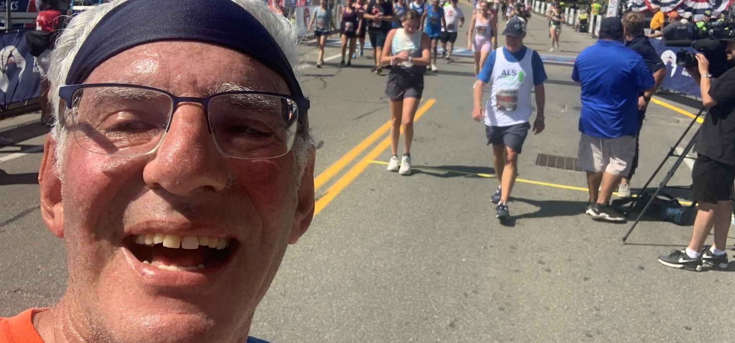 Barry at a past Falmouth finish line