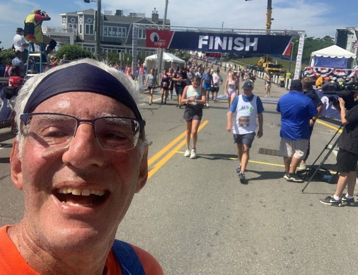 Barry at a past Falmouth finish line
