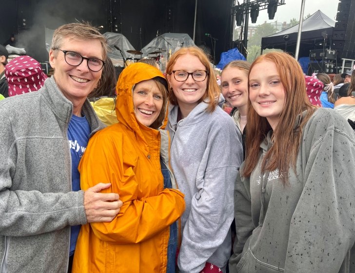 Michelle with her three daughters and husband