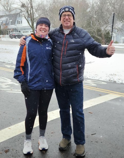 Reilly and Matt in the snow