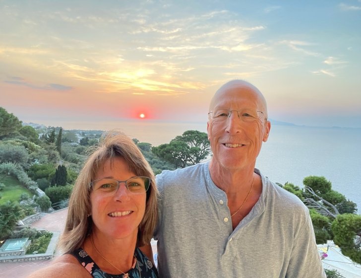 Jim and Deb at sunset