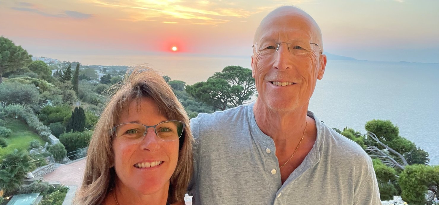 Jim and Deb at sunset