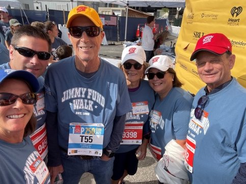 Jim and his family at a past Jimmy Fund Walk