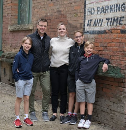 Meagan and Aivars with their three children