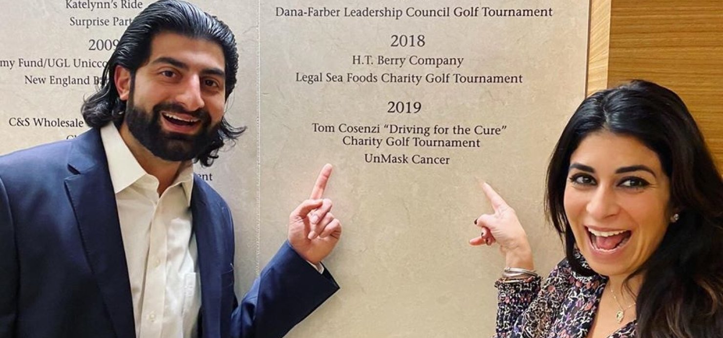 Carla and Tommy at the Institute Benefactors Wall