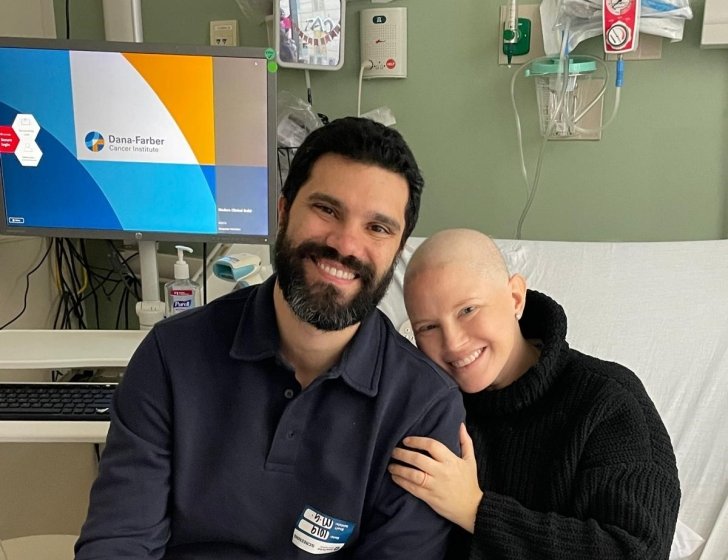 Catherine in a Dana-Farber hospital bed
