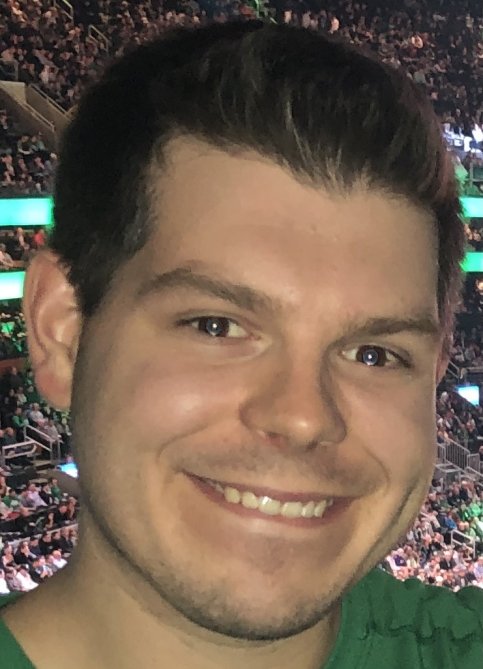 Adam at a Celtics game
