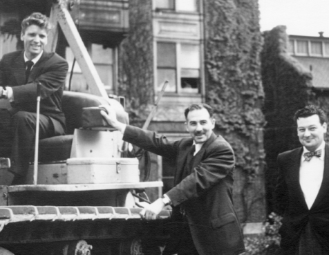Ground-breaking for the hospital with Dr. Sydney Farber