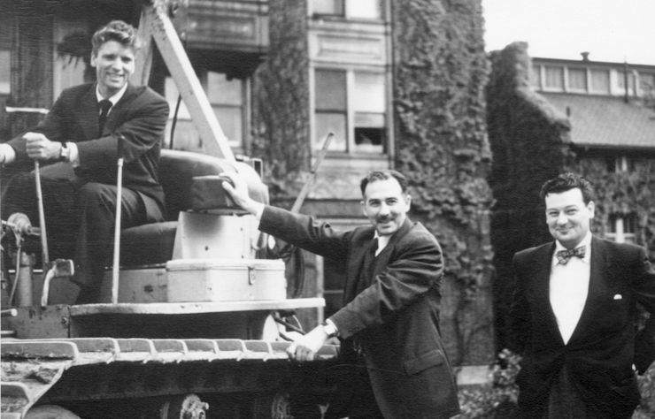 Ground-breaking for the hospital with Dr. Sydney Farber
